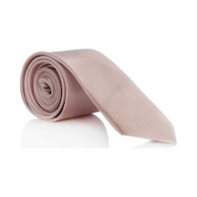 Gaffy Pudra Pembe Slim Fit İnce Düz Renk Mendilli Saten Kravat - SS-3 (541368750) Pembe
