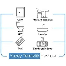 Çamaşır Suyu Katkılı Yüzey Temizlik Havlusu 3x100 300 Yaprak Diğer