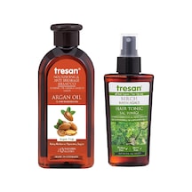 Tresan Argan yağı Besleyici ve Kırılma Karşıtı Bakım Şampuanı 300 ML + Tresan K.ağacı Özlü Saç Toniği 125 ML