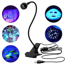 Powermaster Uv Mor Işık - Yapışkan Kurutma Lambası Esnek Masa Lambası 3 Watt
