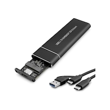 Ssd Kutu Type-c 3.1 + Usb3.0 Nvme M2 Chıp Jms581d Siyah Hdx1769