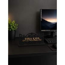Kişiye Özel Ofis Masası İsimliği - Yeni İş Hediyesi Özel Tasarım İsimlik 20x15 Cm Masa İsimliği Boy-Küçük 20X15Cm