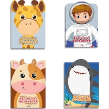 3 -5 Yaş Stickerlı Aktiviteli Ve Boyamalar 4 Kitap