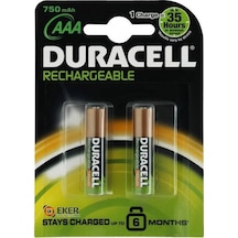 Mey İthalat Duracell Ş Arjedilebilir İnce Kalem Pil 2'li Aaa 750 Mah