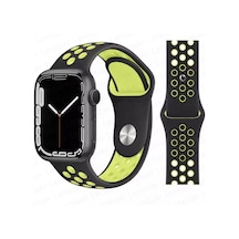 Apple Uyumlu  Watch 9-8-7-6-5-4-3-se / 38-40-41 Mm Delikli Nike Silikon Spor Kordon