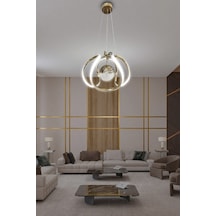 Arya Tek Toplu Led Avize 2 Mt - - Kumandalı / Gold Gold