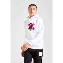 Tshirthane Malcolm X El Shabazz Baskılı Unisex Çocuk Kapüşonlu Beyaz Sweat Beyaz