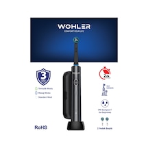 Wohler Değiştirilebilir Başlıklı Şarj Edilebilir Elektrikli Diş Fırçası - Siyah Şarjlı