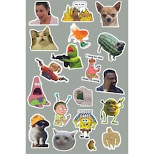 Mizah Meme Funny Temalı Laptop Tablet Telefon Sticker Seti Diğer