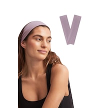 2li Kadın Saç Bandı Bandana Pamuk Likralı Spor Headband Lila