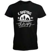 Co-01 Camping Is My Therapy Erkek Tişört (525344648)