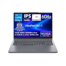 Lenovo 16IRH10 83K20073TR i5-13420H 16 GB 512 GB SSD 16" WUXGA Free Dos Dizüstü Bilgisayar
