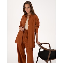 Pierre Cardin Kadın Tarçın Gömlek Desenli 50309964-vr191 Tarçın