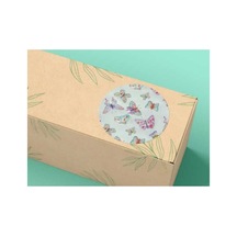 Renkli Kelebekler Sticker Mat Etiket Baby Shower Serisi 4 Cm 40 Adet Çok Renkli