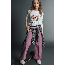 Defacto Kız Çocuk 90s Wide Leg Gabardin Pantolon G6013a825aubr82 Bordo-br82