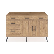 Kronos Konsol 2 Raflı 5 Çekmeceli 2 Kapaklı 132x59x83 Çam-çam/çam Atlas Çam