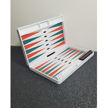 Katlanabilir Tavla Seti 25x20 Cm 3d Baskı Özel Tasarım Kompakt Tavla Oyunu