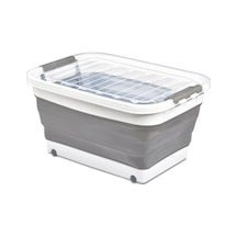 Deconox Tekerlekli Katlanabilir Akordiyon Saklama Sepeti Pratik Ve Taşınabilir Tekerlekli Katlanabilir Akordiyon Saklama Sepeti - Düzeni Kolayca Sağlayın 45 Litre Ve 30 Litre Seçenekli 30 Litre Aahşap