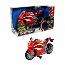 Teamsterz Sesli ve Işıklı Kendi Giden Motosiklet - Kırmızı 27 Cm