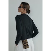 Suud Collection Kahverengi Mia Leopar Telefon Çantası