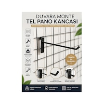 25 Adet Tel Pano Kancası - Aksesuar Kancası , Stand Raf Kancası 15 Cm Gri