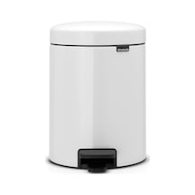 Brabantia Tret Çöp Kovası, İç Kovalı, Plastik, Çelik, Plastik, Beyaz, 5 Litre Çok Renkli