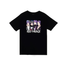 Stoned&Fame Blue Lock, Reo Mikage Anime Baskılı Unisex %100 Pamuk Siyah T-shirt SIYAH