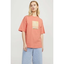 Jack & Jones Jjxx Jxpaıge Loose Ss Tee Jrs Kiremit Kadın Kısa Kol T-shirt 000000000101961814 Kırmızı