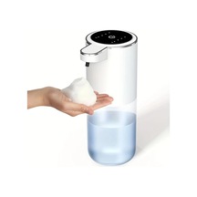 Techbloom 12.85oz Siyah Ekran Şeffaf Şişe Köpük Tip Otomatik Sensörlü Duvar Sabunluk Şarj Edilebilir Modern Siyah Banyo Mutfak 11.8x5cm Çift Kişilik