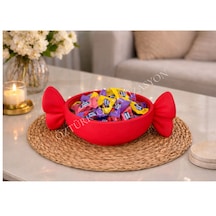 Şeker Tasarımlı Dekoratif Kase Atıştırmalık Ve Şekerlik -bayrama Özel Tasarım 24 Cm