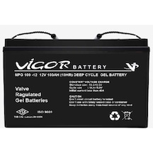 Vigor 12volt 100ah Solar Jel Akü Nano Karbon