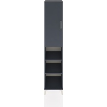 Hyperion Dolap 5 Raflı Tek Kapaklı 44x44x221 Antrasit-antrasit Antrasit