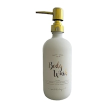 Beyaz Cam Duş Jeli Şişesi - 500 Ml Body Wash Beyaz Beyaz