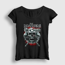 Presmono Kadın Festival Mayhem T-shirt Siyah