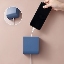 Leezsing Duvara Monte Cep Telefonu Depolama Rafı Başucu Depolama Rafı Kendinden Yapışkanlı Cep Telefonu Şarj İstasyonu Uzaktan Kumanda İle Duvar Braketi