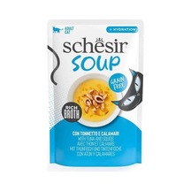 Schesir Pouch Soup Ton Balıklı Ve Kalamarlı Kedi Çorbası Pouch 40gr