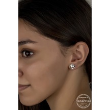 Union Swarovski Crystal Kadın Ss Tırnaklı Çivili Gümüş Küpe