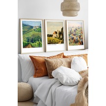 Huhuli Ahşap Çerçeveli Camille Pissarro Tablo Seti Huhu551