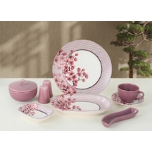 Remetta Riva Delux 30 Parça Kahvaltı Takımı Rd-272 Beyaz - Pembe