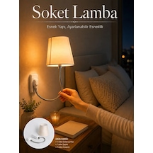 Soket Lamba Yatak Başı Işığı Ayarlanabilir Boyunlu Diğer