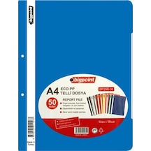 Bigpoint Eco PP A4 Telli Dosya Mavi 50'li