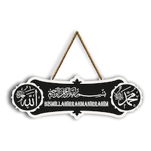 Besmele Allah Muhammed Kapı Süsü Hediyelik Siyah