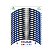 Sevenkardeşler Mavi Siyah Suzuki Reflektörlü Jant Şeridi