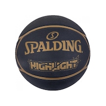 Spalding Basketbol Topu 2021 Highlight Black Gold Size :7 Rub 84355z