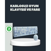Retro Daktilo Stilli Kablosuz Klavye Mouse Seti Sessiz Ve Şık - Lisinya Diğer