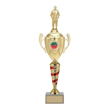Odak Kupa - Figürlü Kupalar - Judo / Karate Figürlü Kupalar Fg-082 C - 56 Cm Altın - Beyaz
