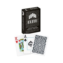 Copag Elite%100 Plastik Oyun Kartları, Poker Boyu Jumbo Endeks Tek Deste, Siyah