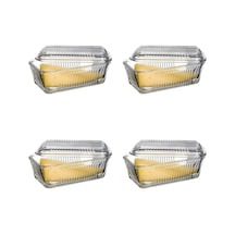 Paşabahçe Tereyağlık Kahvaltılık Cam Saklama Kabı 4'lü Set 97711 Şeffaf