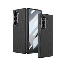 More Tr Galaxy Z Fold 6 Uyumlu Kamera Korumalı Karbon Fiber Tasarımlı Arka Yüzey Mtr Kıpta Karbon Kapak Siyah
