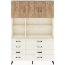 Arges Dolap 8 Raflı 8 Çekmeceli 3 Kapaklı 132x30x195 Aytaşı-ç... Aytaşı